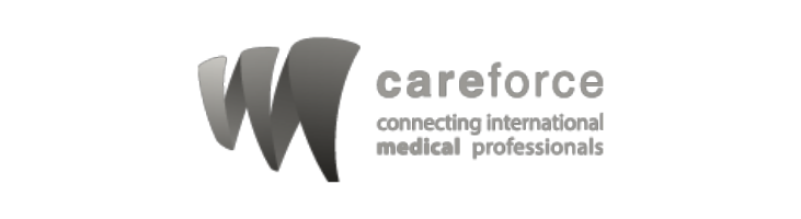 Careforce logo zonder achtergrond en in grijswaarden